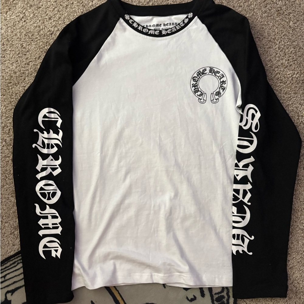 Chrome Hearts Black and White Long Sleeve Tee